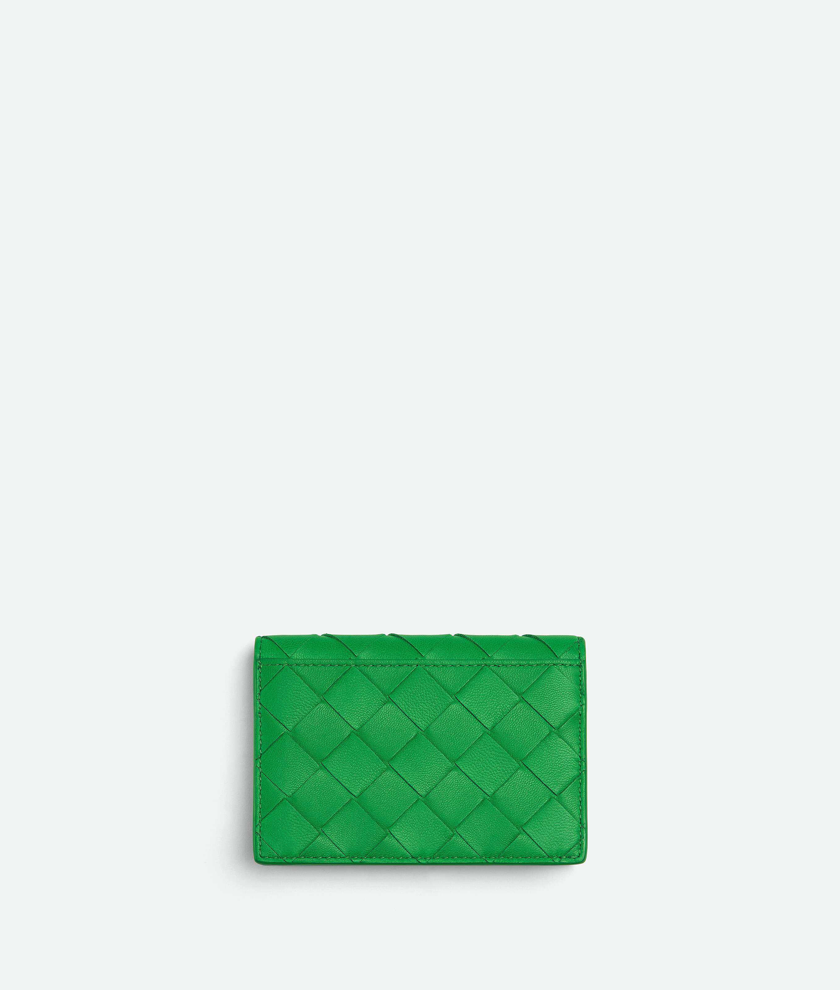 Shop Bottega Veneta Intrecciato Business Card Case In Green