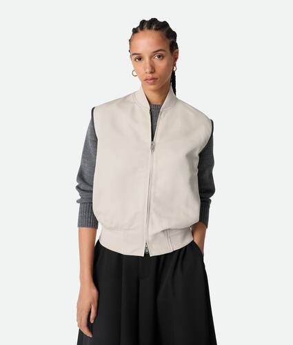 Display a large version of the product image 1 - Silk And Cotton Twill Gilet