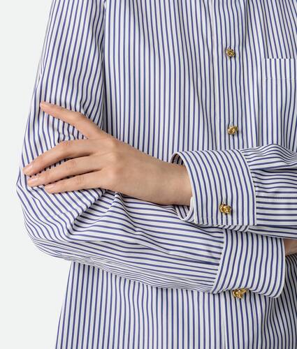 Pinstripe Cotton Poplin Shirt