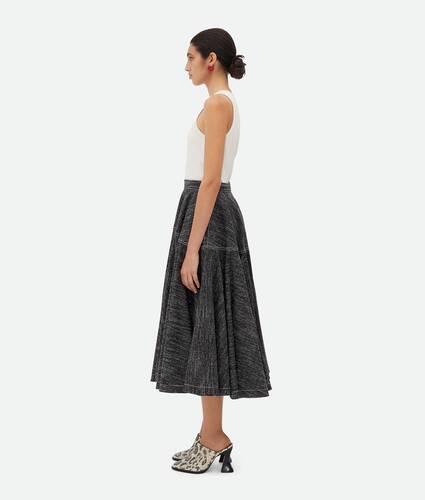 Viscose And Silk A-Line Skirt