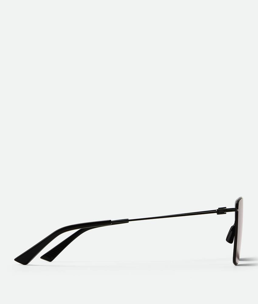 Bottega Veneta Silver Ultrathin Rectangular Sunglasses