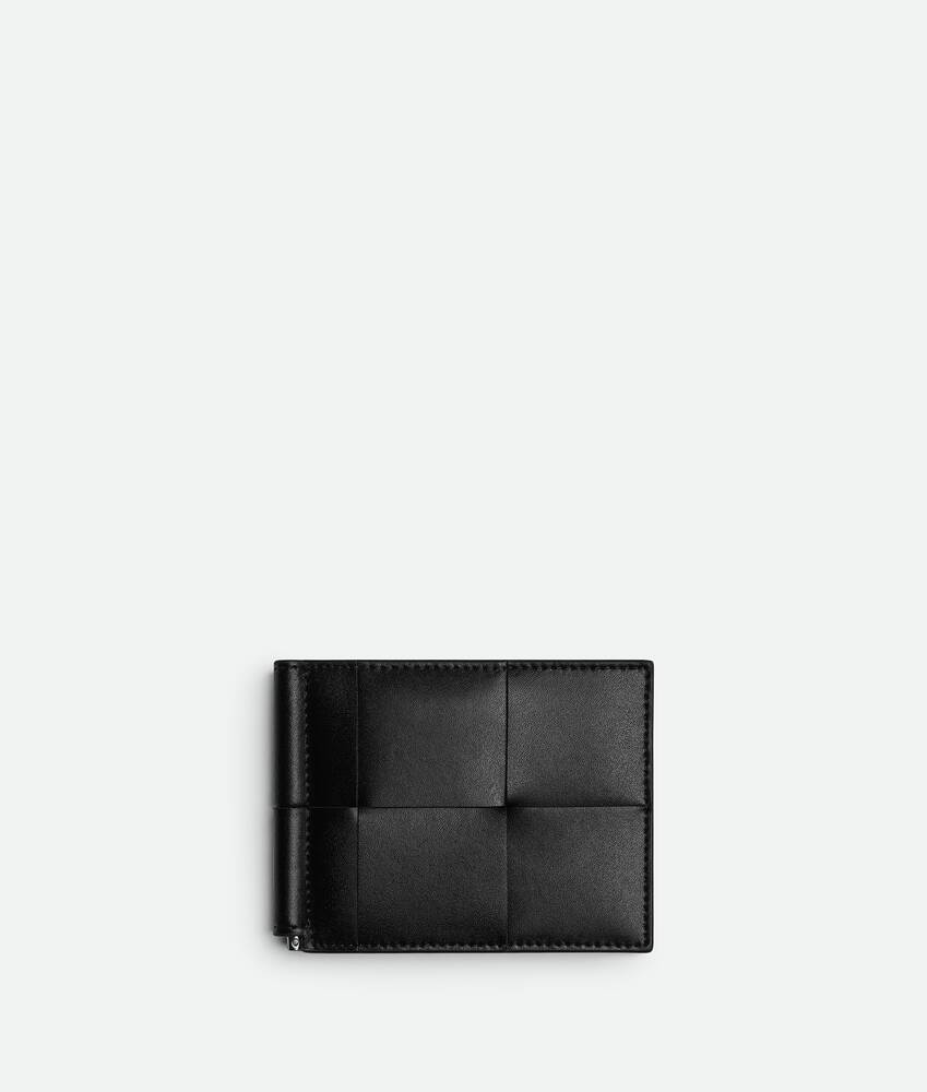 ブラックマネークリップ付き二つ折りウォレット| Bottega Veneta® 日本