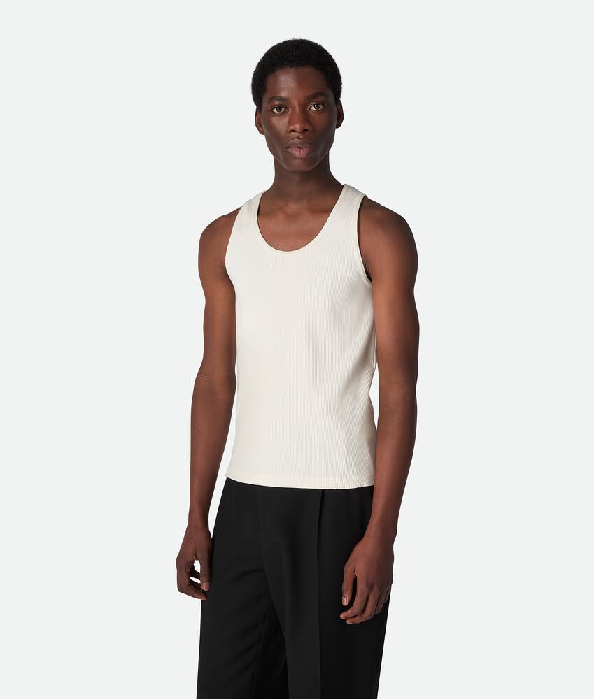 Ein größeres Bild des Produktes anzeigen 1 - Geripptes Tanktop aus kompaktem Baumwolljersey