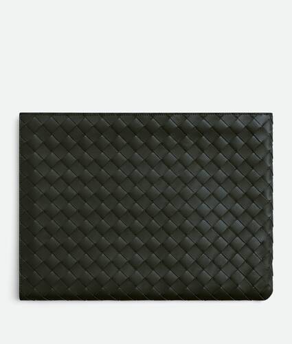 Intrecciato Half Zipped Pouch