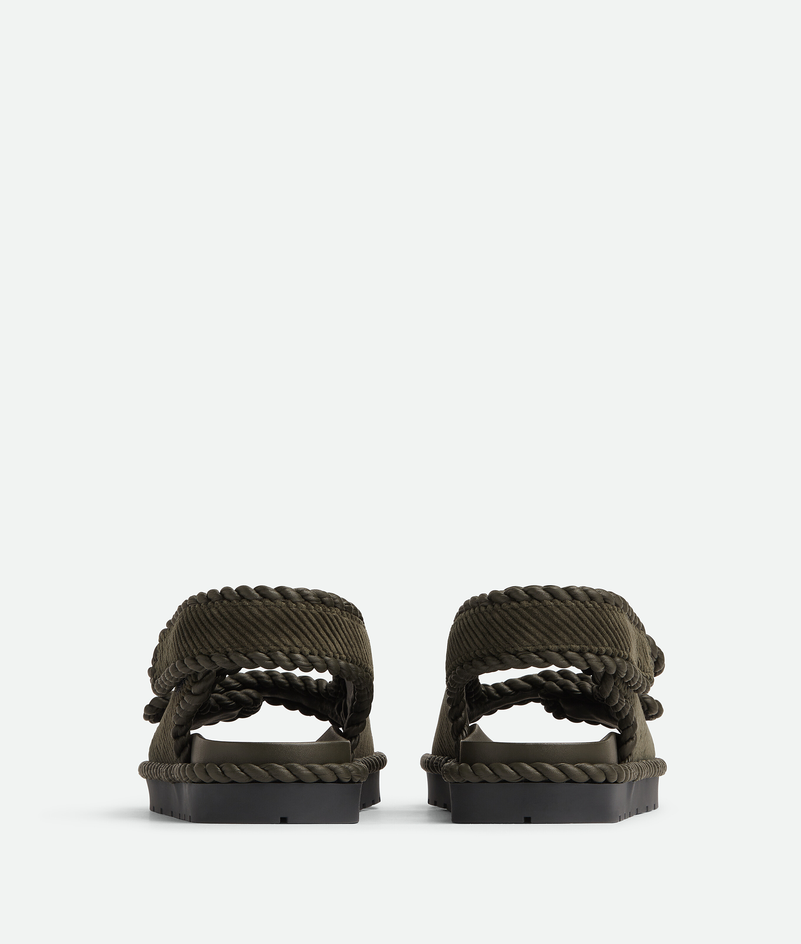 Shop Bottega Veneta Jack Flat Sandal In Kaki