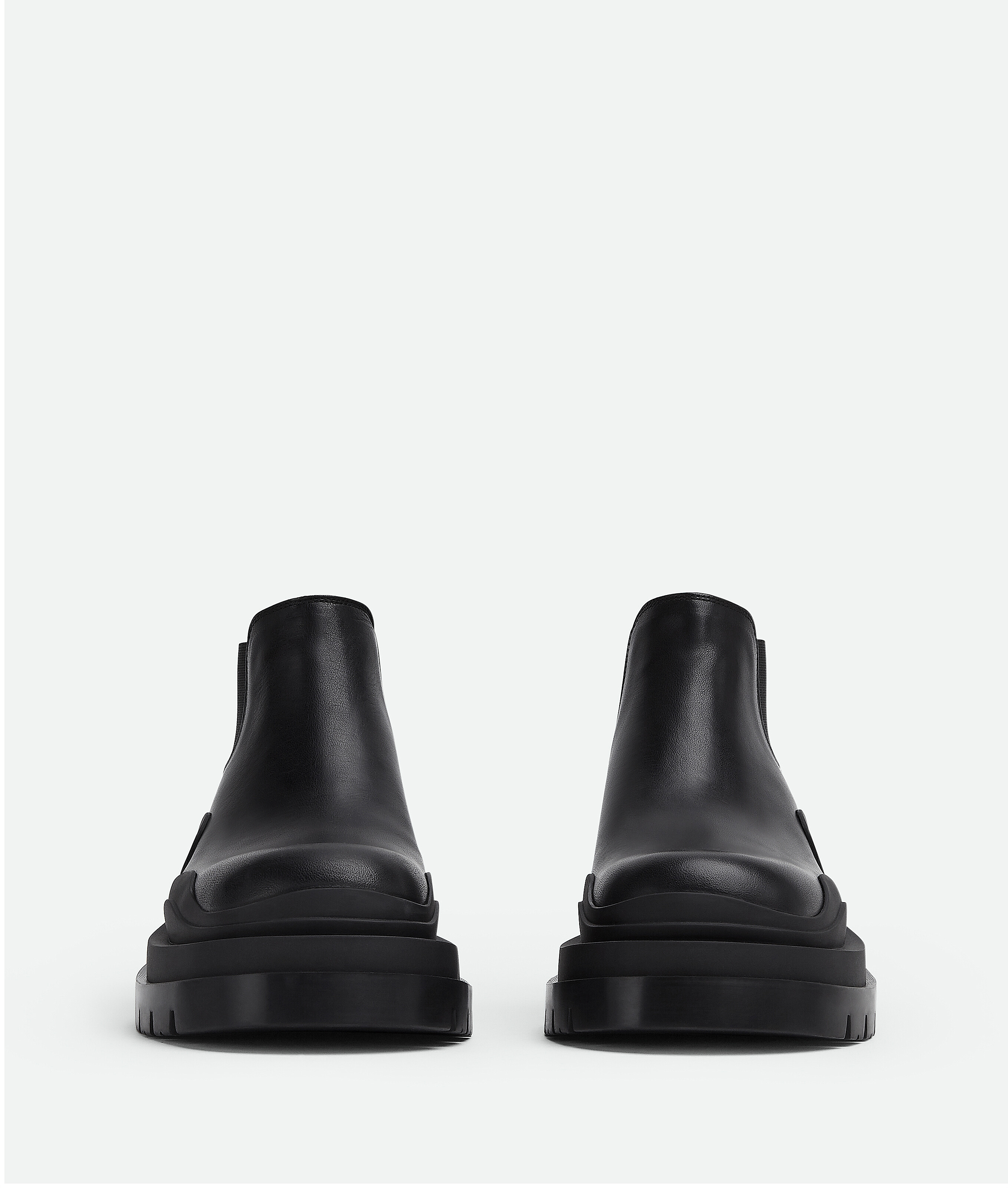 Shop Bottega Veneta Tire Ankle Chelsea Boot In Noir