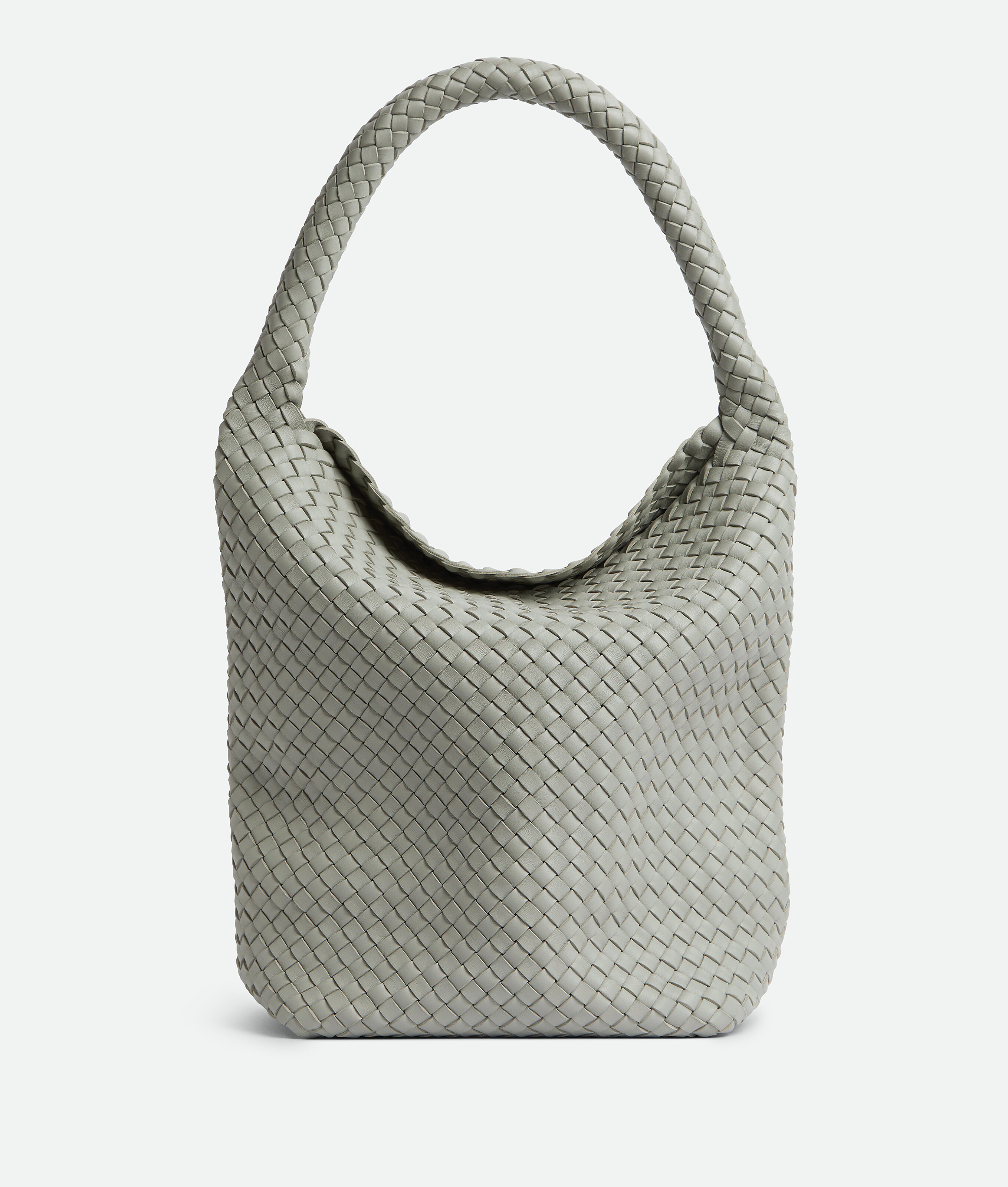 Bottega Veneta Mittelgrosse Cabat Bucket In Gray