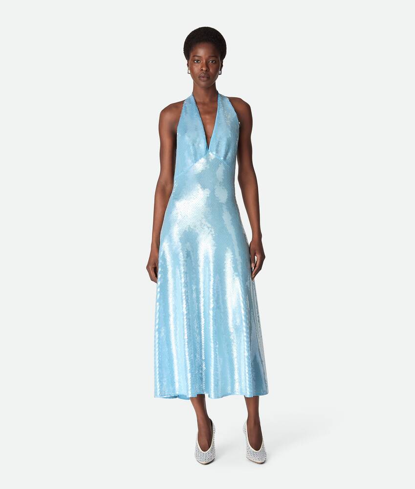 Exibir uma versão grande da imagem do produto 1 - Vestido de viscose leve com lantejoulas