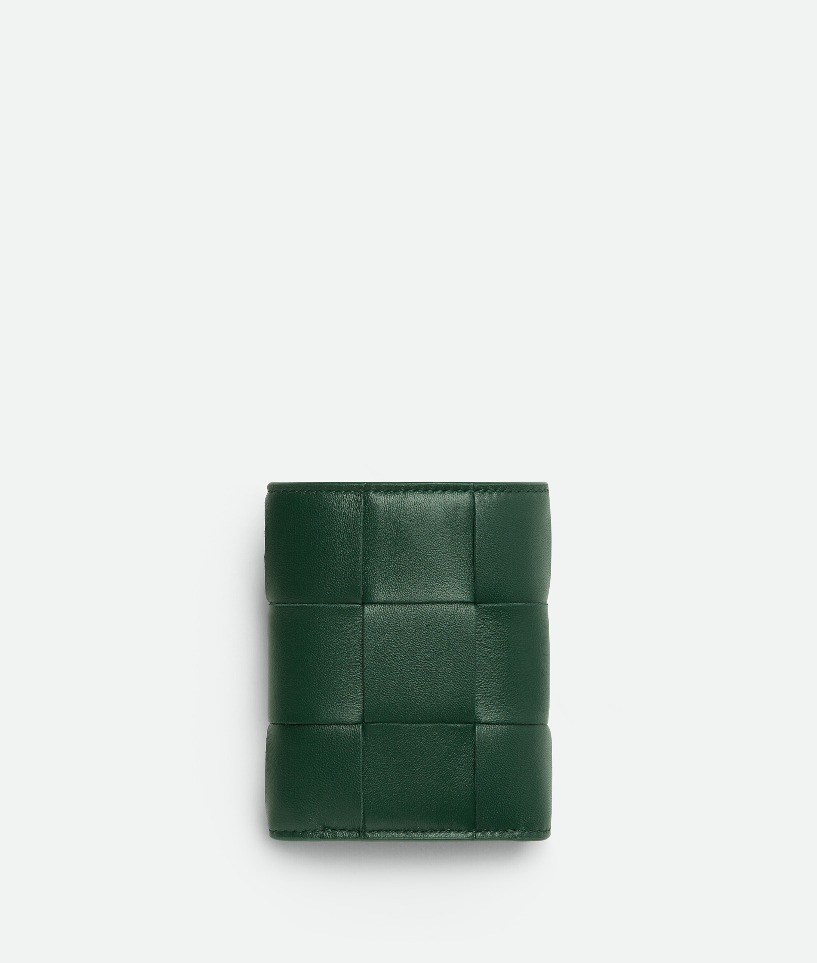 Shop Bottega Veneta Cassette Tri-fold Zip Wallet In Green