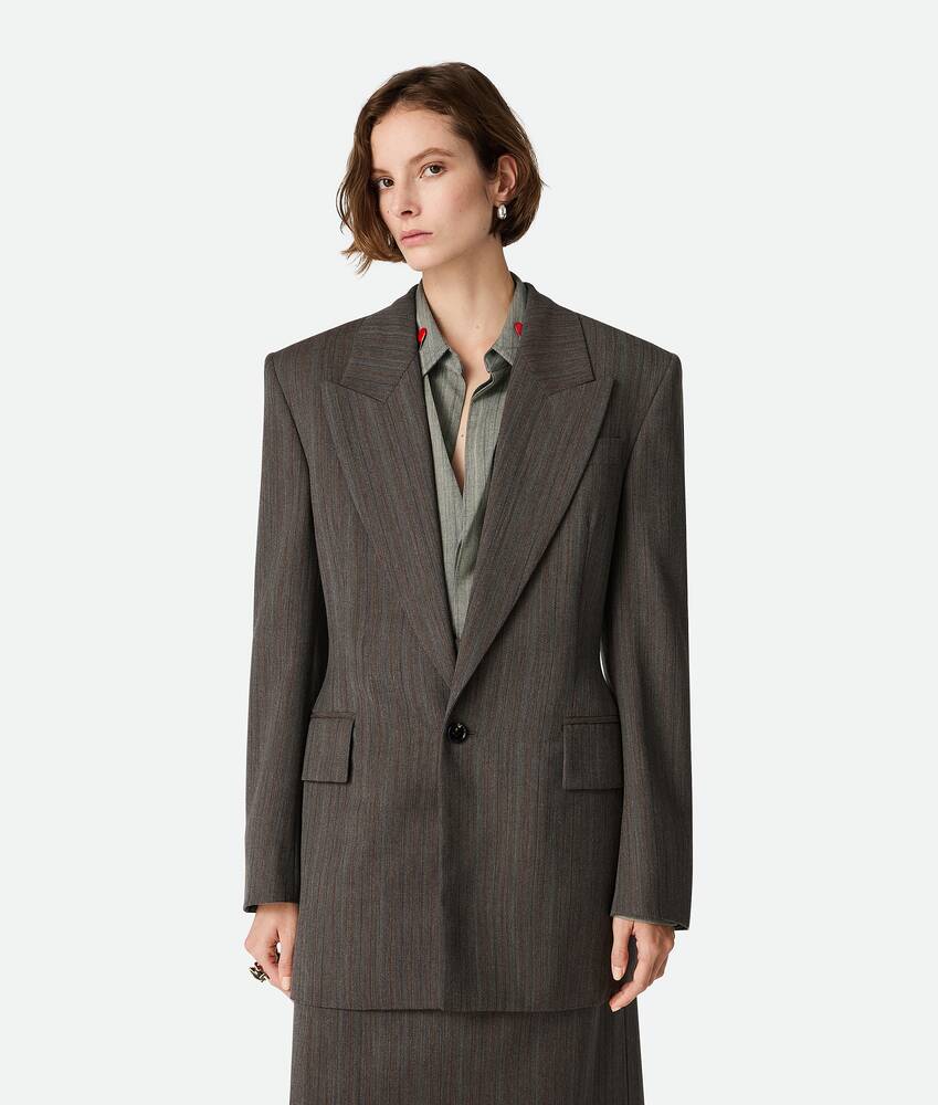 Display a large version of the product image 5 - Wool Subtle Stripe Jacket