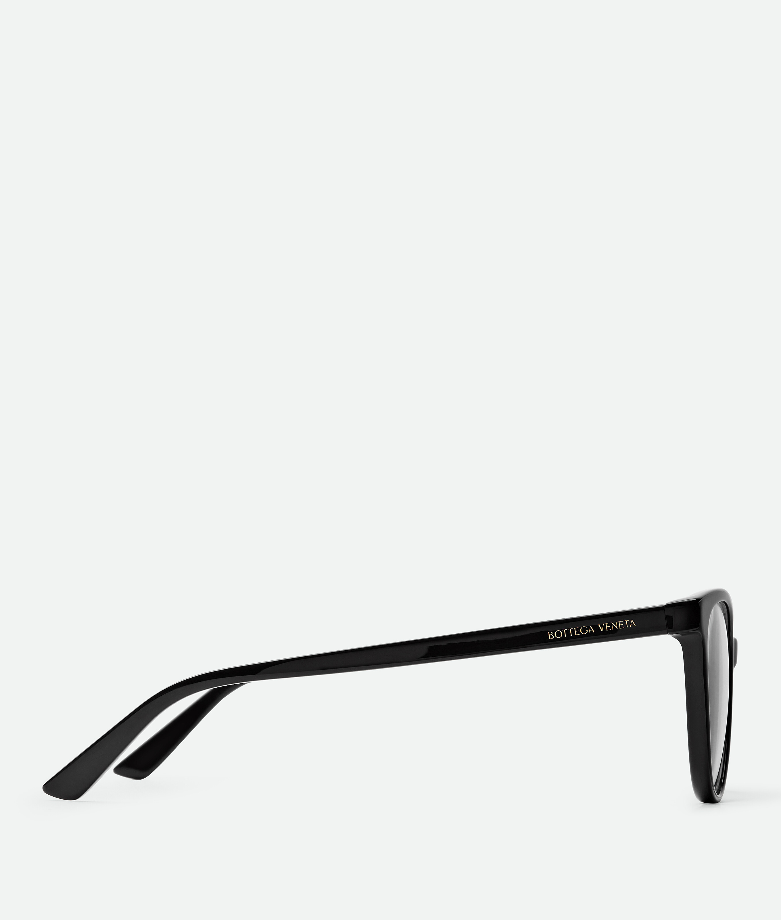 Bottega Veneta Classic Brille In Cat-eye-form In Black/transparent