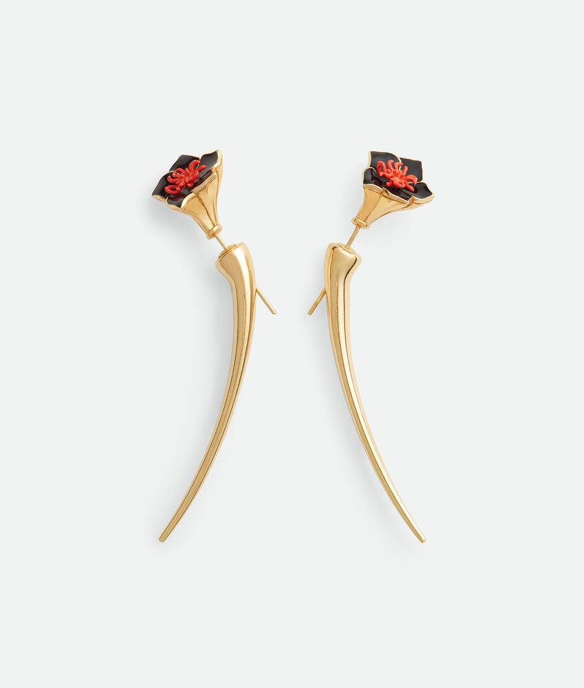 Bottega Veneta® Women’s Flower Earrings in Black. Shop online now.