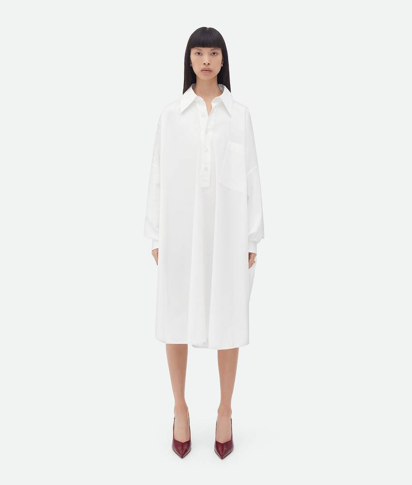 Bottega Veneta® Women's Compact Cotton Dress in Chalk. Shop online now.