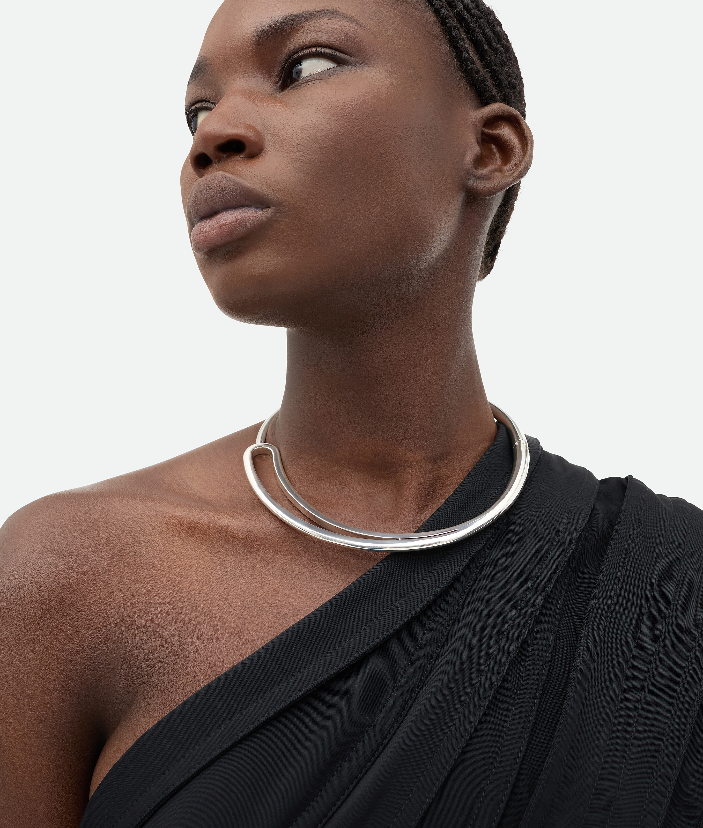 Bottega Veneta Frills Necklace In Silver