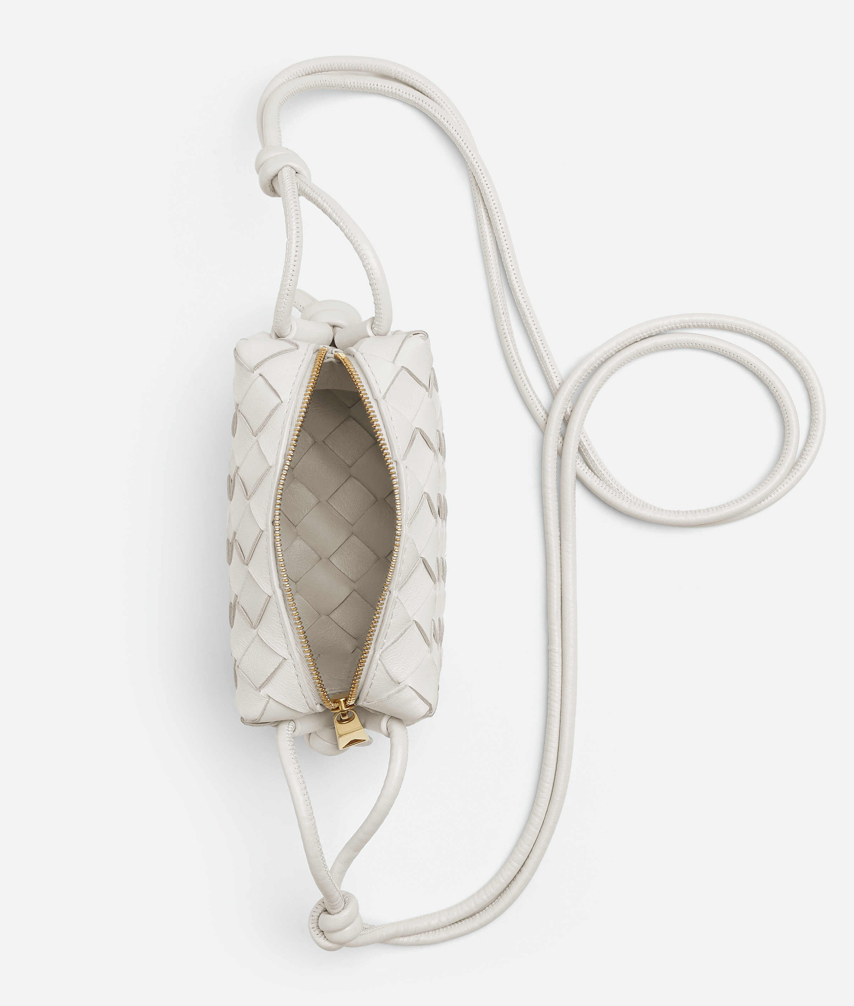 Bottega Veneta Candy Loop Camera Bag In White
