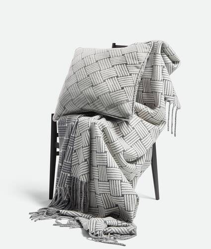 Cashmere Cushion With Intreccio Motif