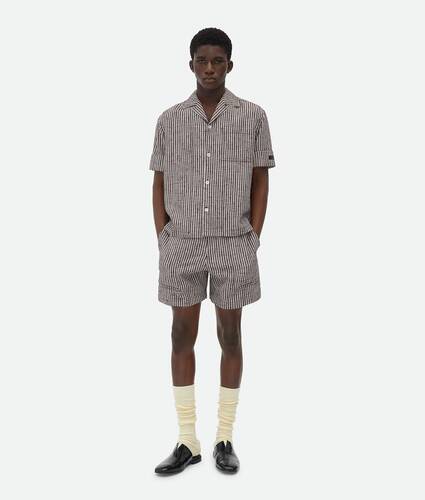 Knotted Viscose Check Shorts