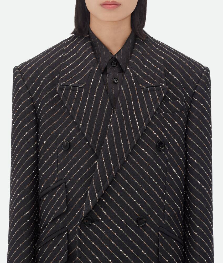 Display a large version of the product image 5 - Diagonal Boucle Pinstripe Coat