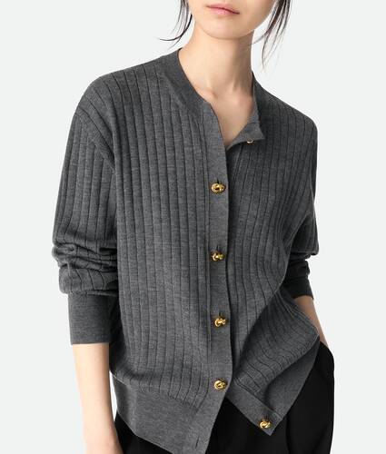 Wool Rib Cardigan