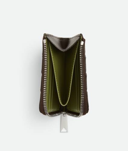 Intrecciato Square Zip Around Wallet