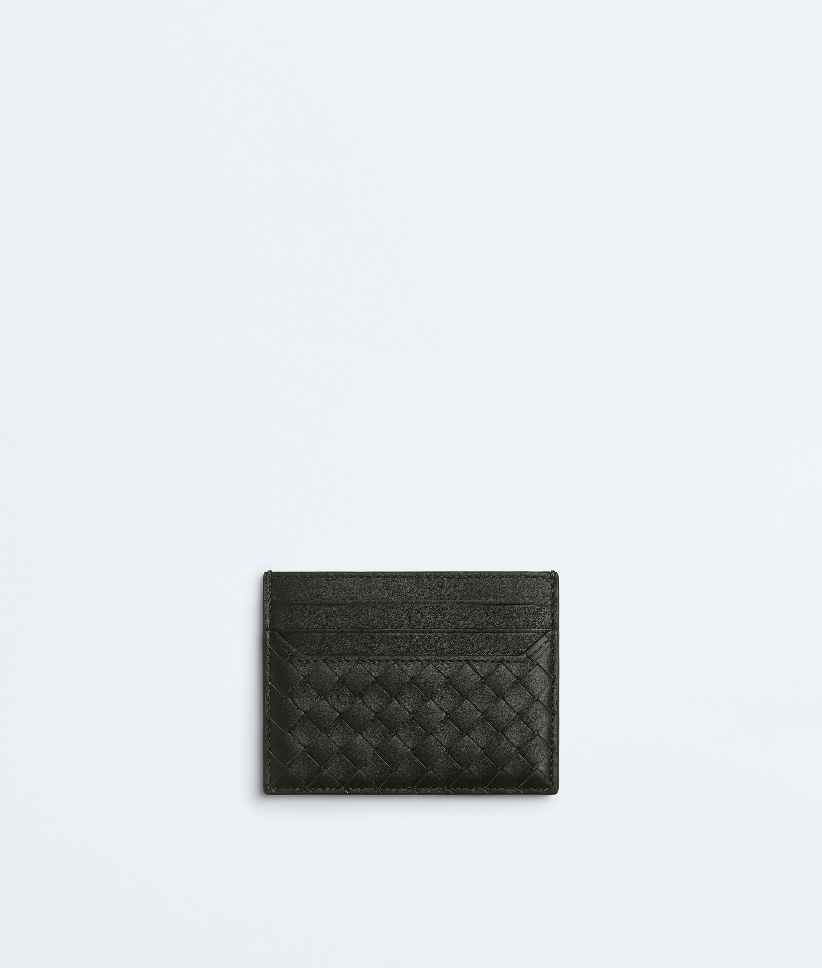 Bottega Veneta Green Intrecciato Piccolo Card Case - Man - U