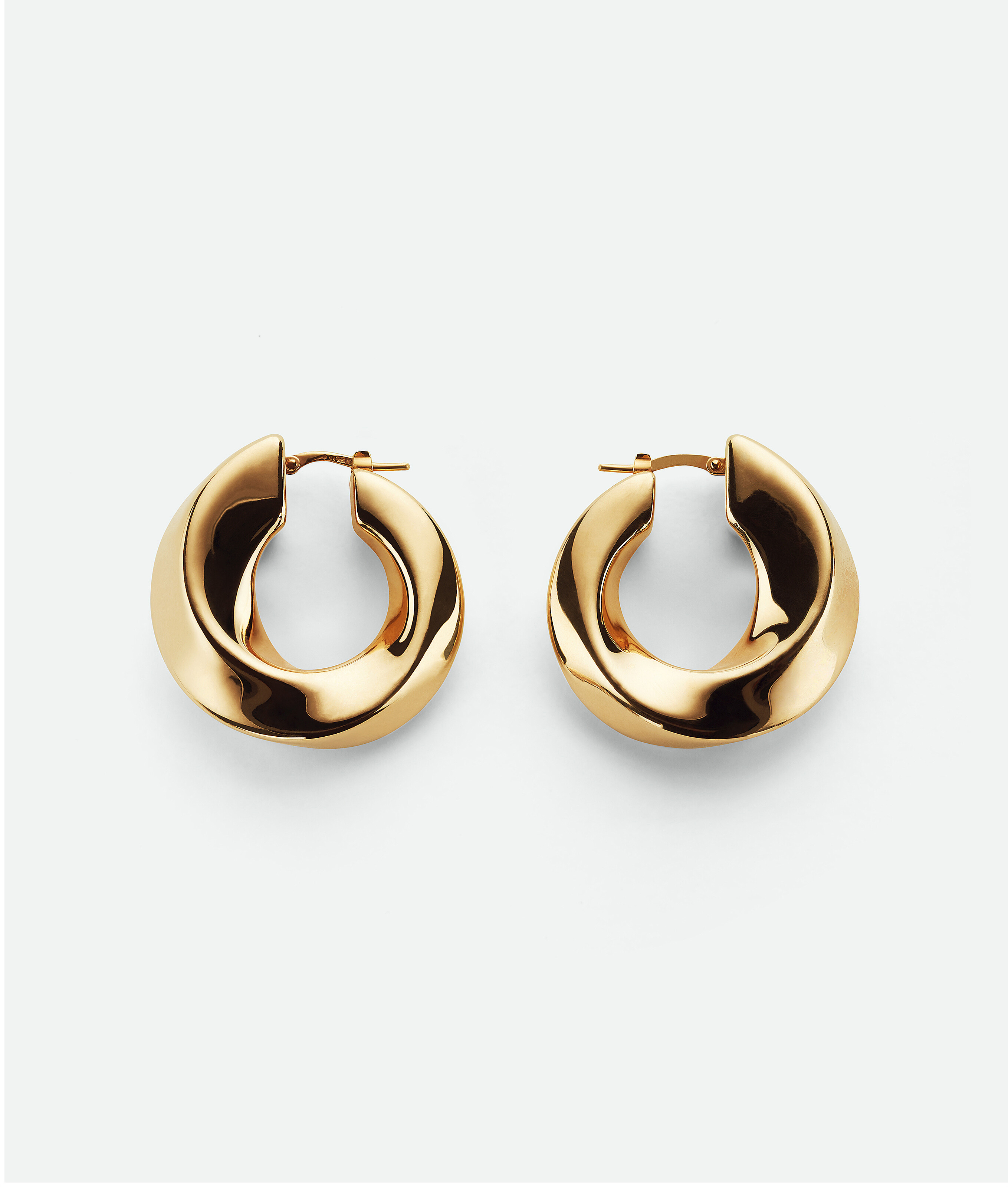 Bottega Veneta Twist Hoop Earrings In Gold