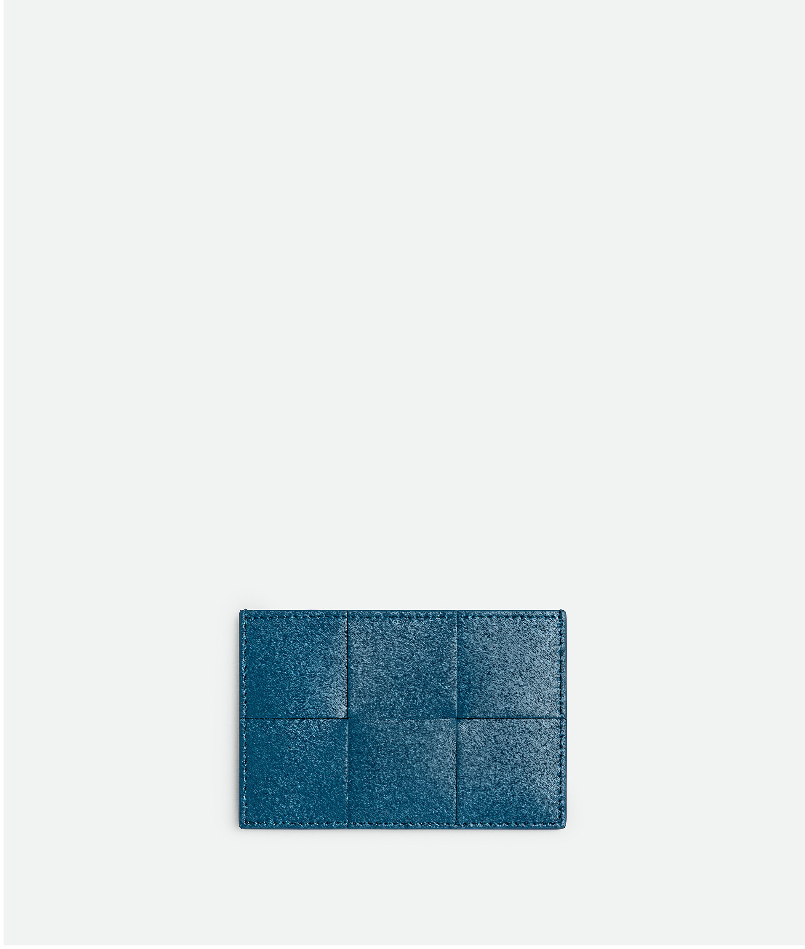 Bottega Veneta Cassette Credit Card Case In Blue