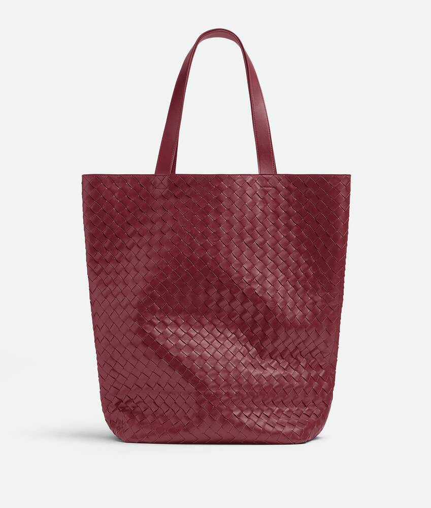 Foulard Leather Shoulder Bag in Red - Bottega Veneta