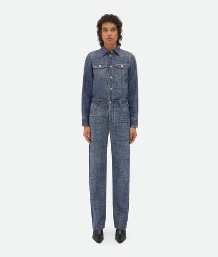 Mostrar una versión grande de la imagen del producto 1 - Pantalones Denim de viscosa con relieve