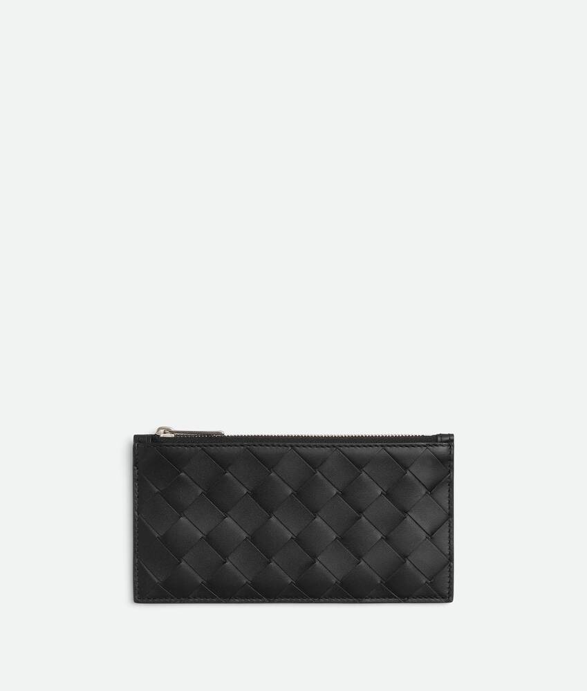 ブラックイントレチャート ロング ファスナーカードケース| Bottega Veneta® 日本