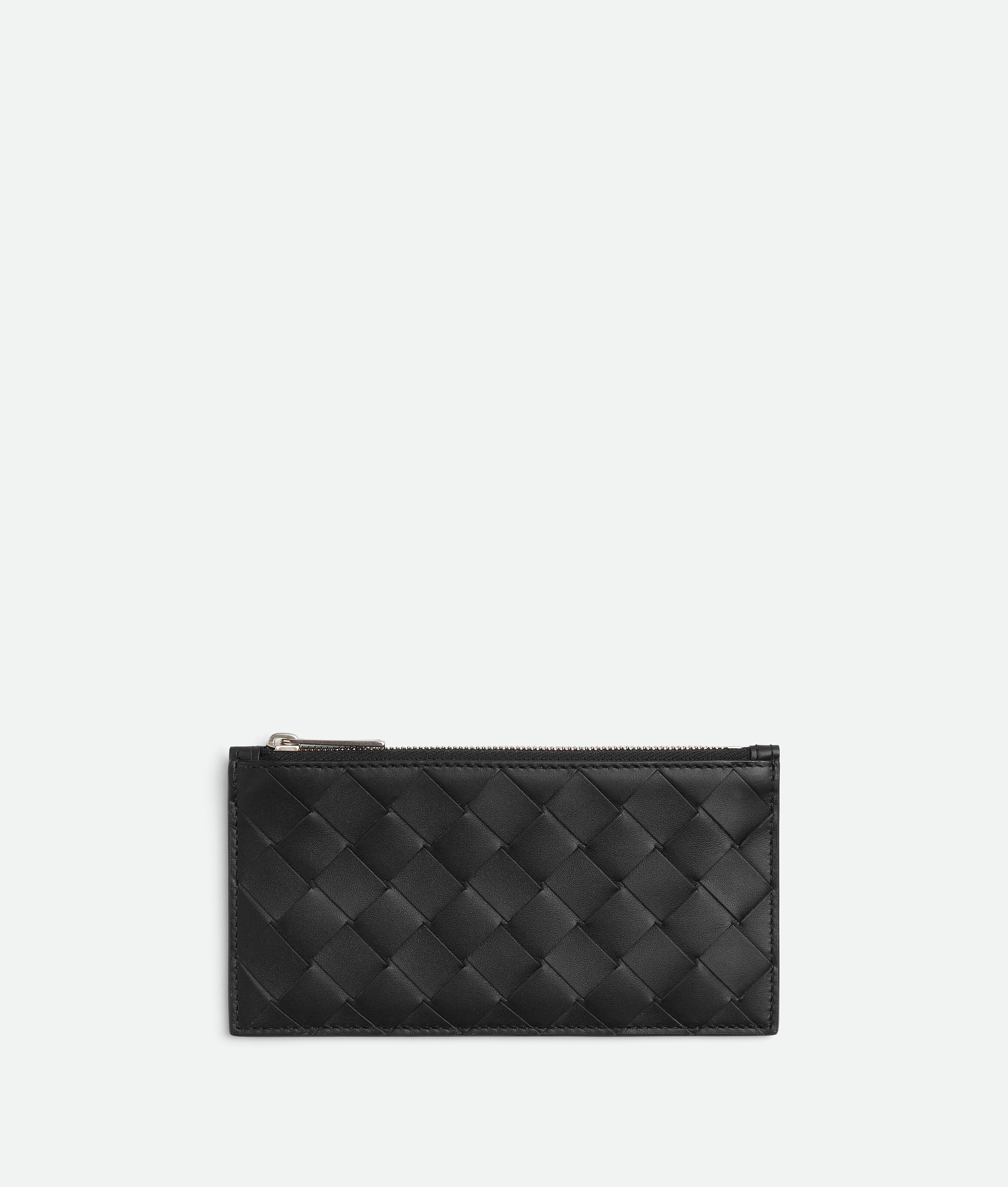 Bottega Veneta Intrecciato Zipped Card Case - Green - Man - Calfskin