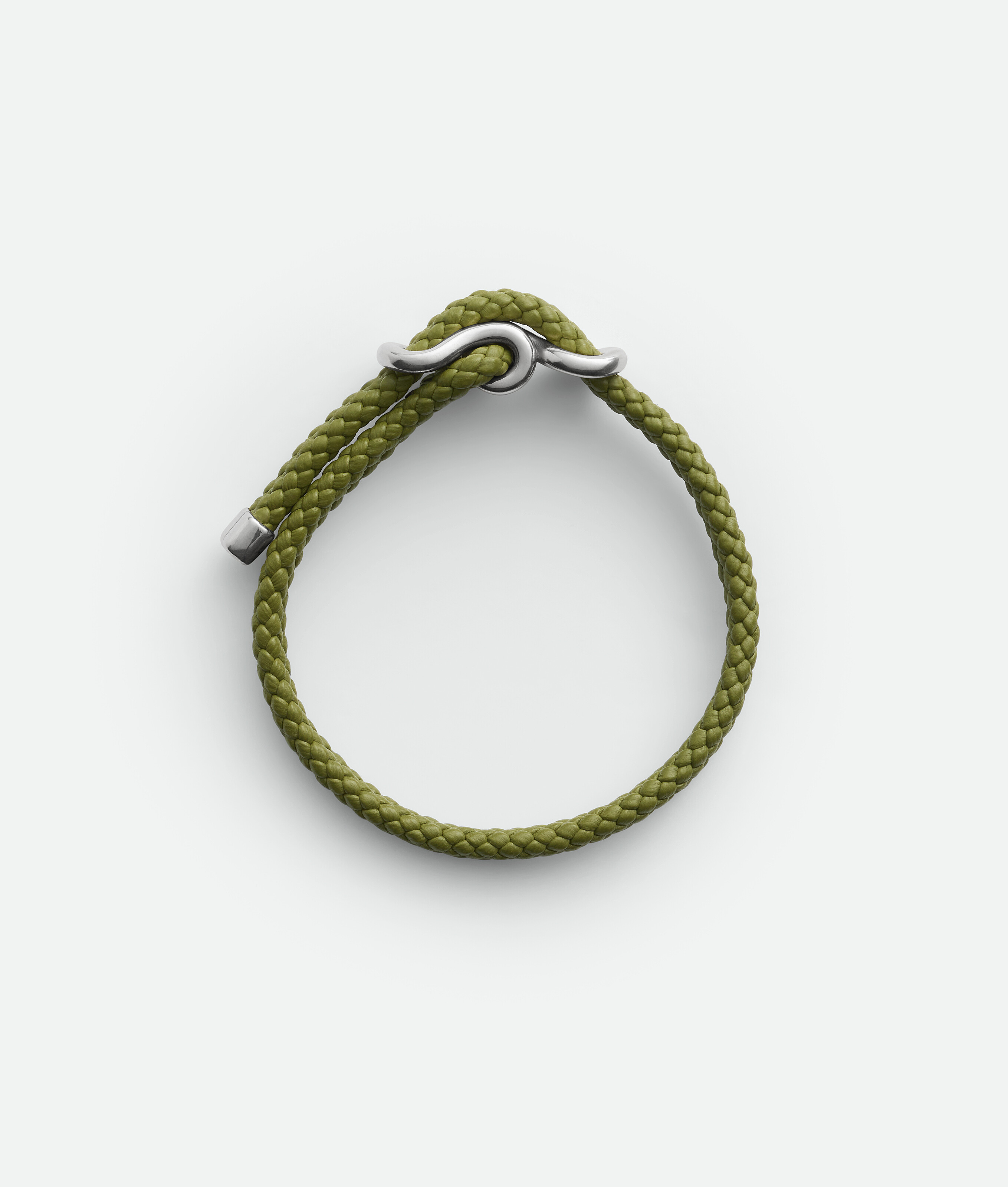 Bottega Veneta Braided Bracelet In Matcha