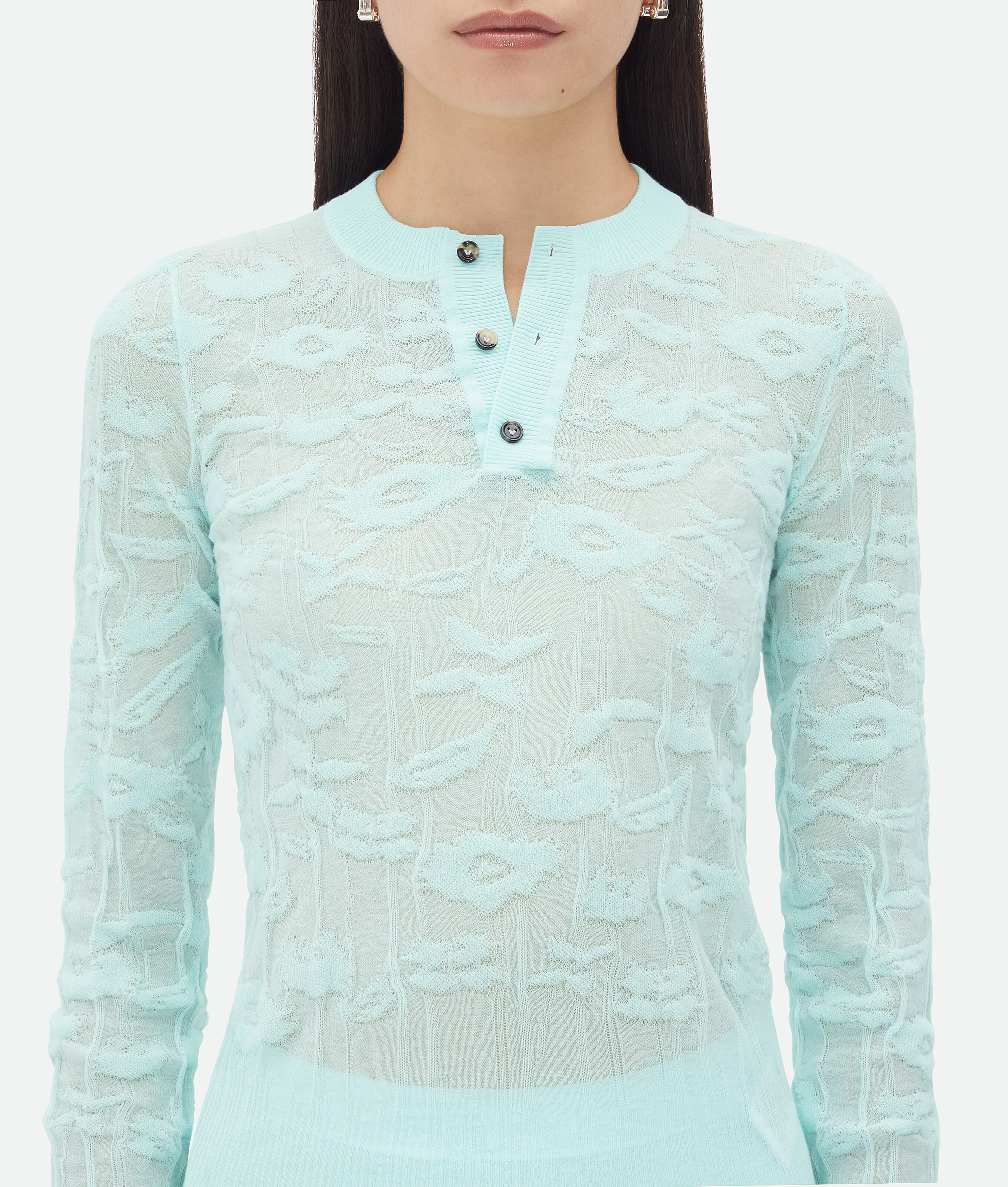 Shop Bottega Veneta Cotton Flowers Jumper In Blue