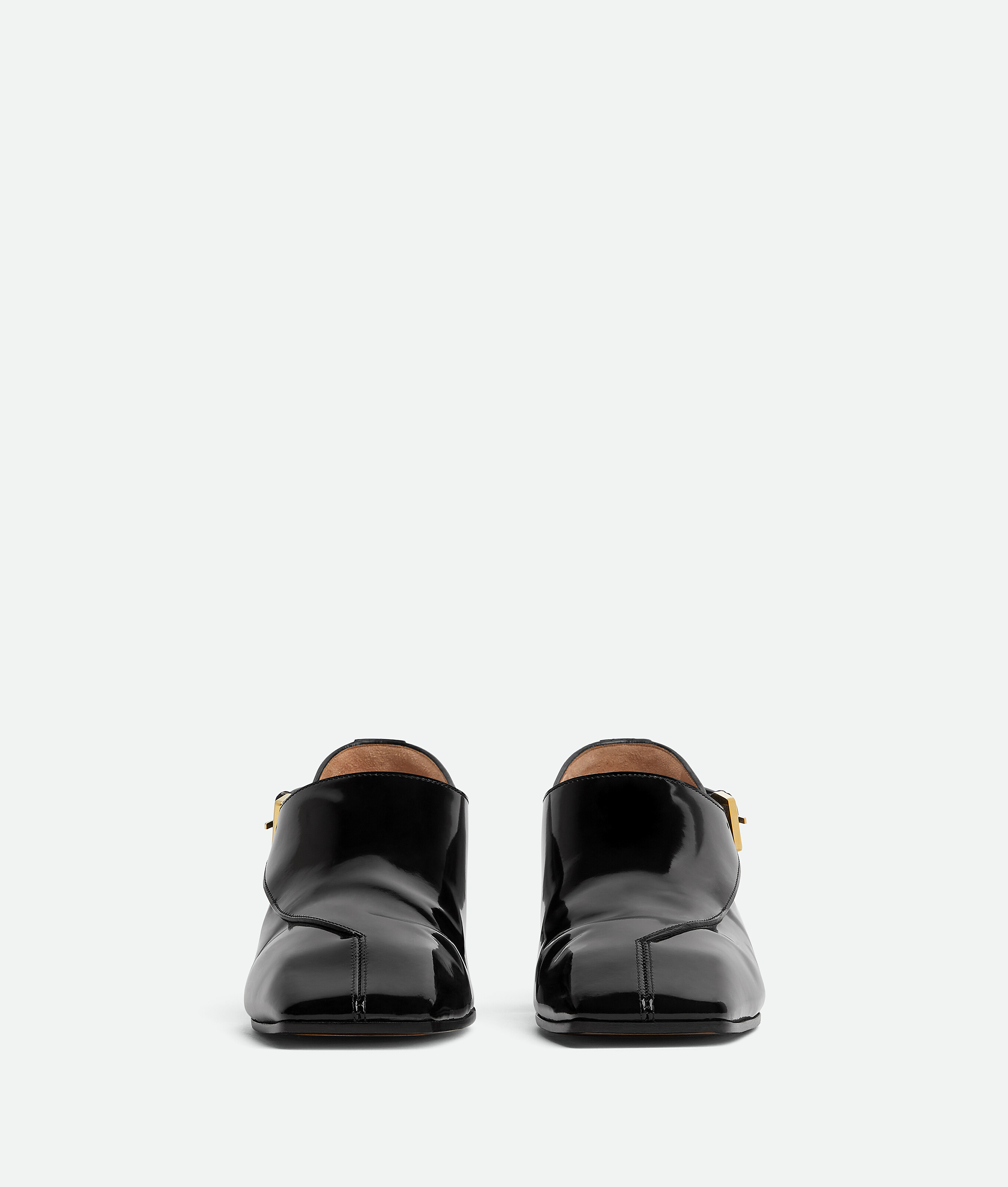 Bottega Veneta Okinawa Leather Monk Square-toe Loafers In Black