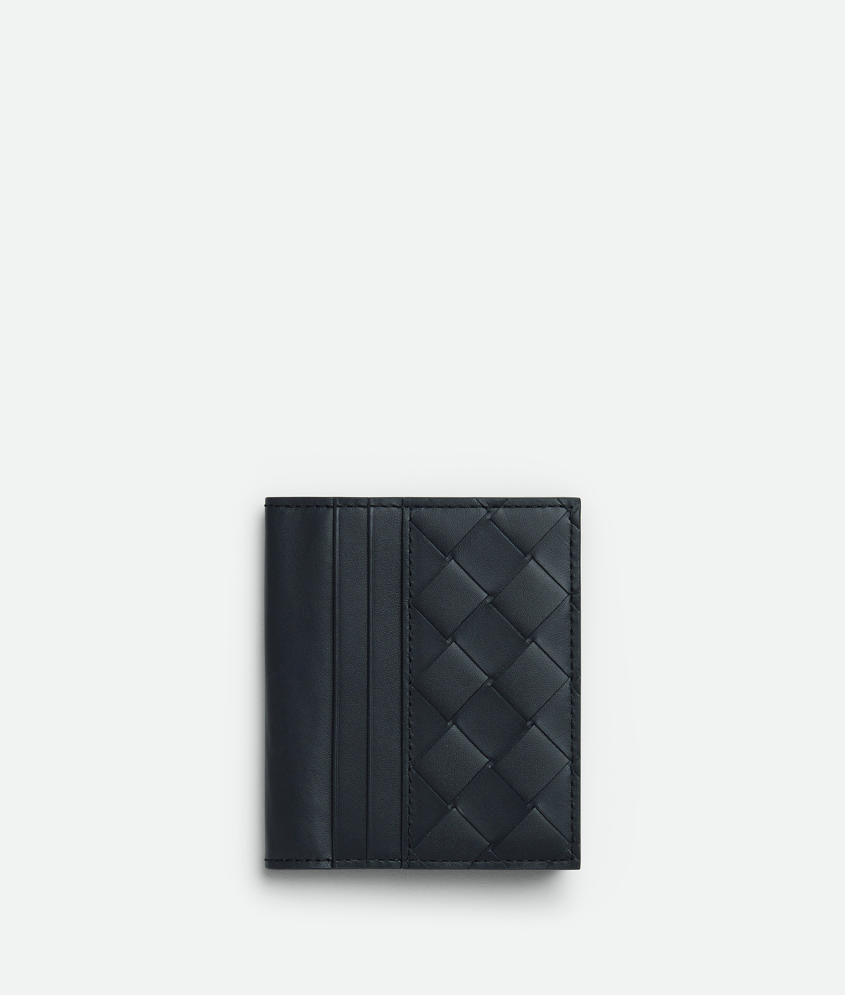 Shop Bottega Veneta Intrecciato Bill Wallet In Shadow/olive Oil