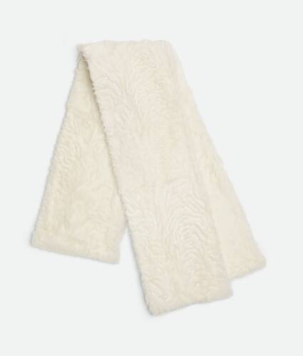 Wavy-Effect Shearling Scarf