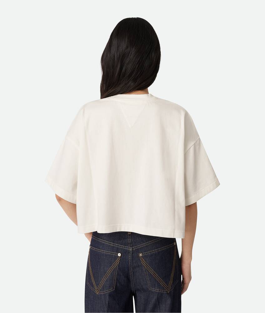 Display a large version of the product image 3 - Cotton Jersey Cropped T-Shirt