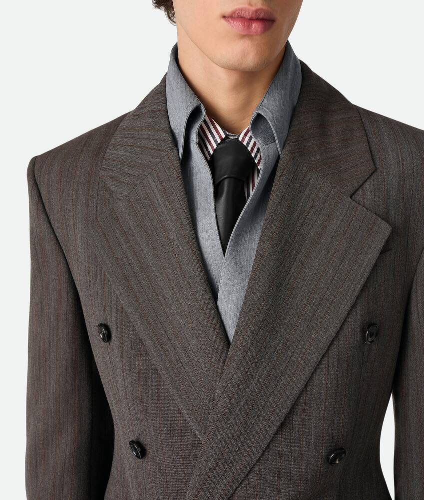 Display a large version of the product image 5 - Wool Subtle Stripe Jacket