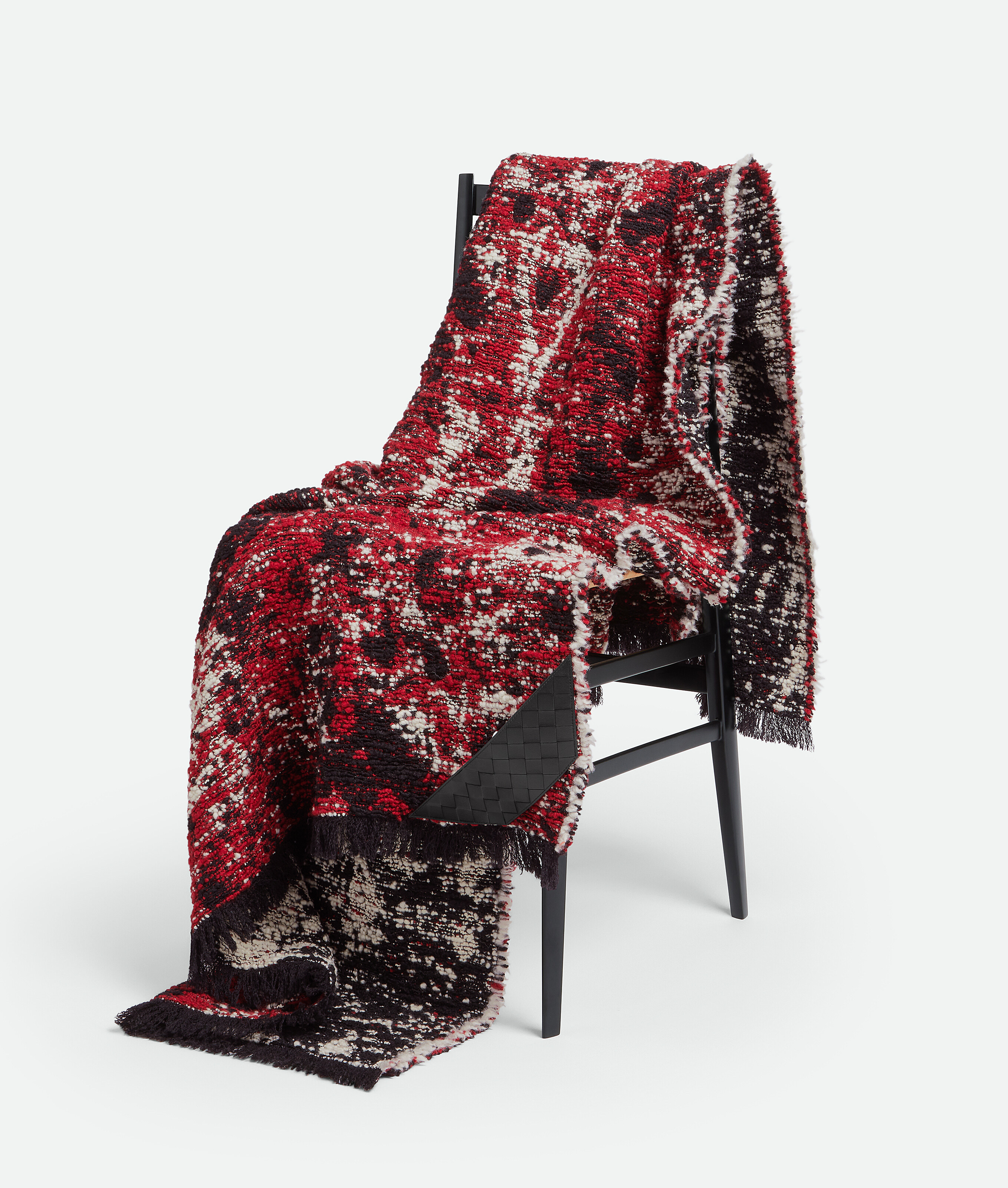 Bottega Veneta Volcanic Bouclè-decke In Red/black/white