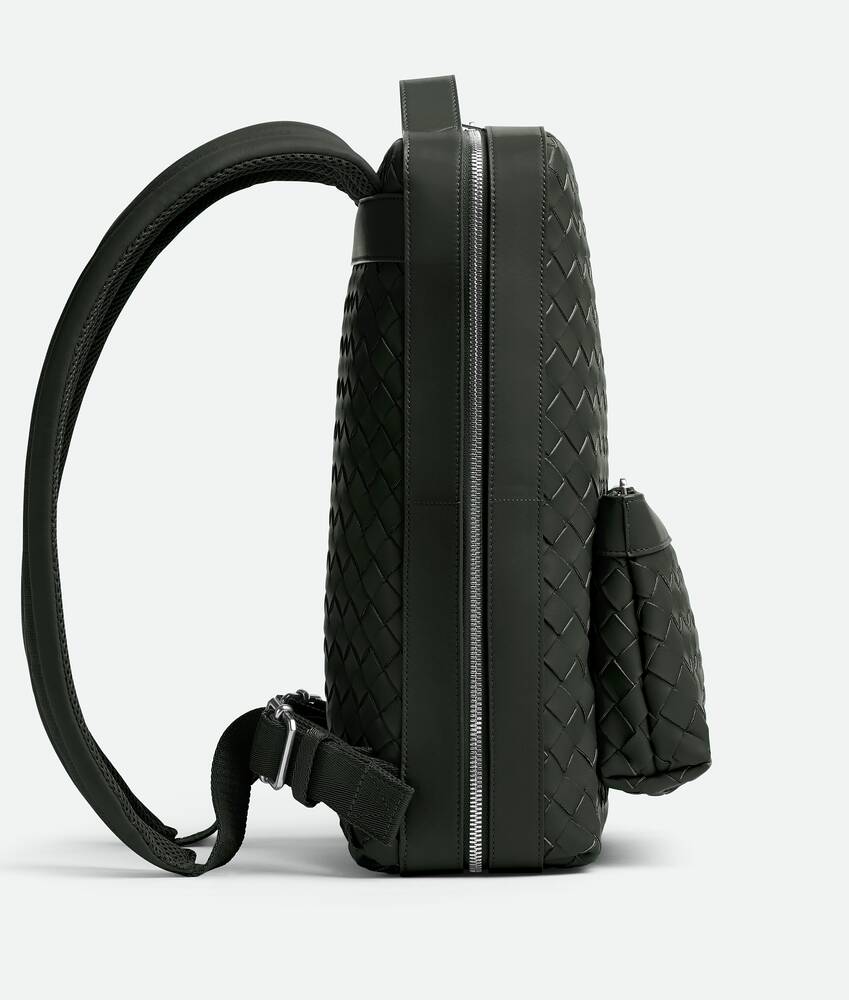 Bottega Veneta Intrecciato Green Leather Backpack 642361-V05J1-3203