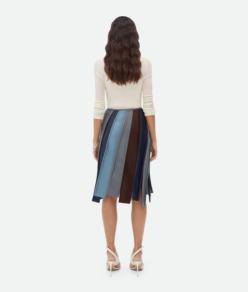Display a large version of the product image 3 - Striped Leather Skirt