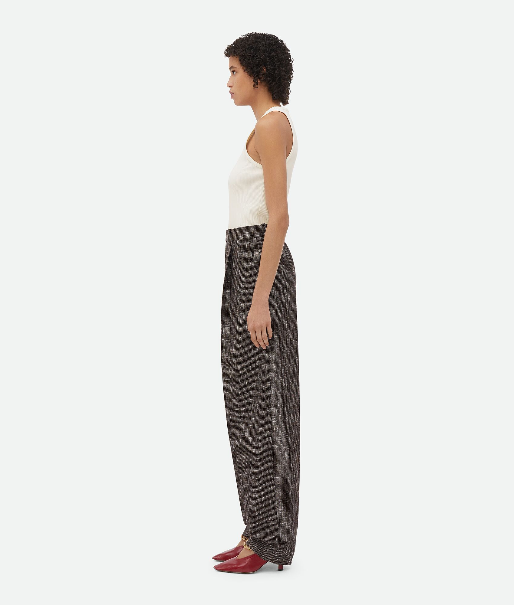 Pied-de-Poule Top and Pants Set