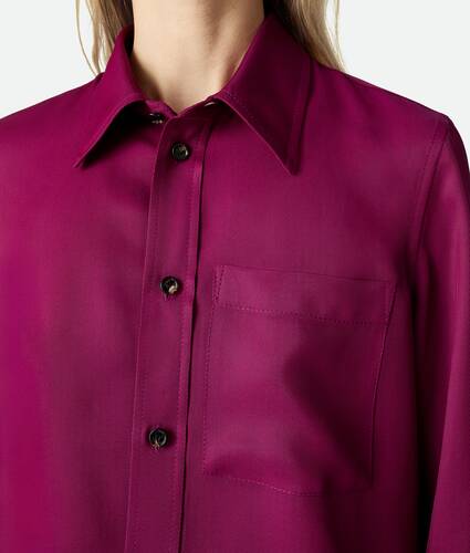 Viscose And Silk Twill Shirt