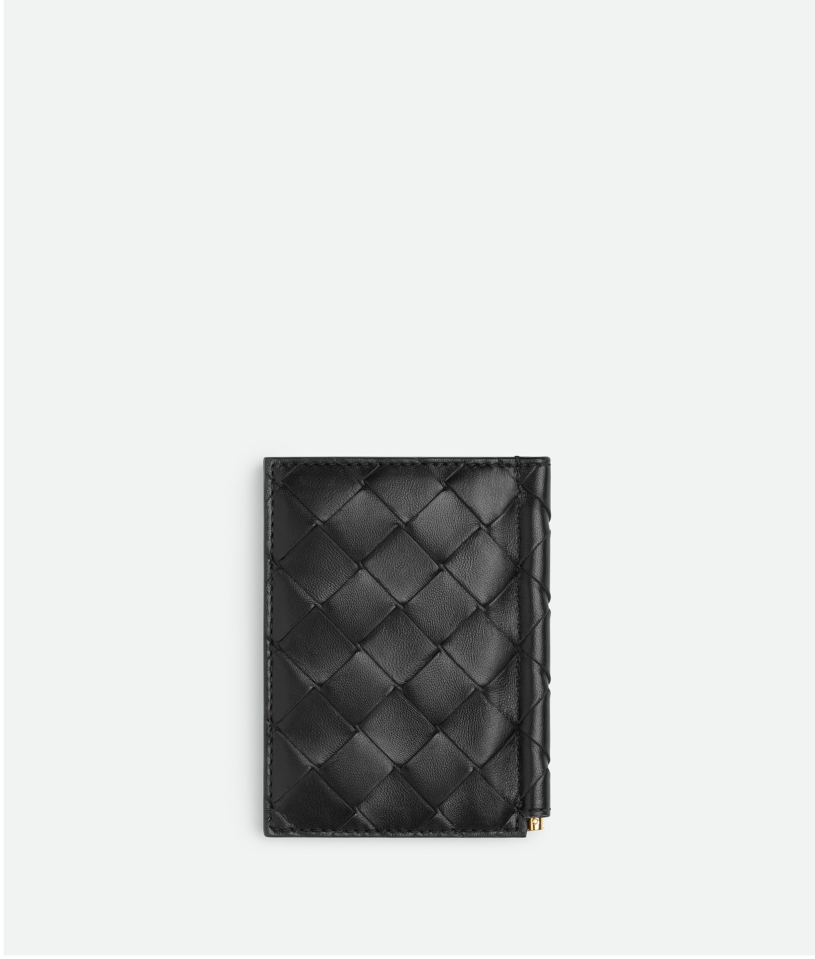 Shop Bottega Veneta Intrecciato Kartenetui Mit Überschlag Und Geldscheinklammer In Black