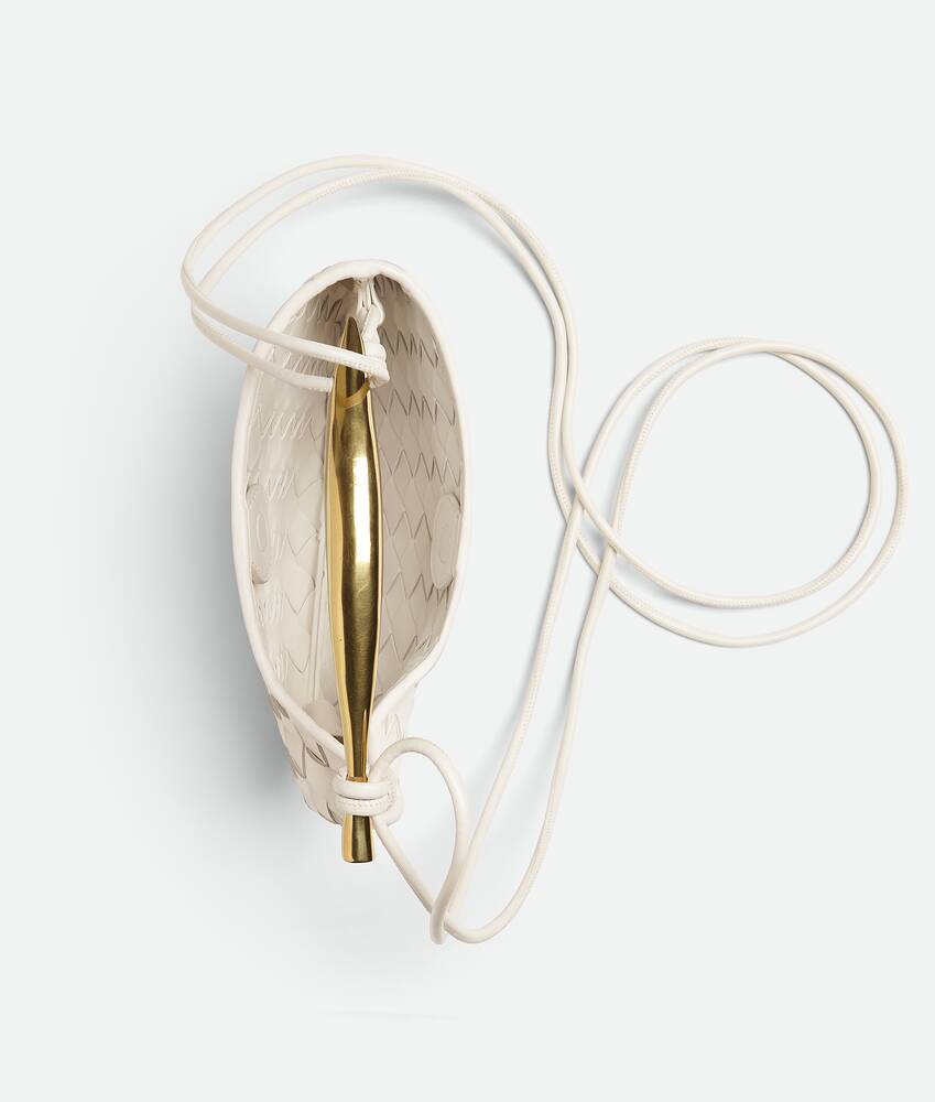 Bottega Veneta Mini Sardine Intrecciato Top-Handle Bag Chalk-M Brass