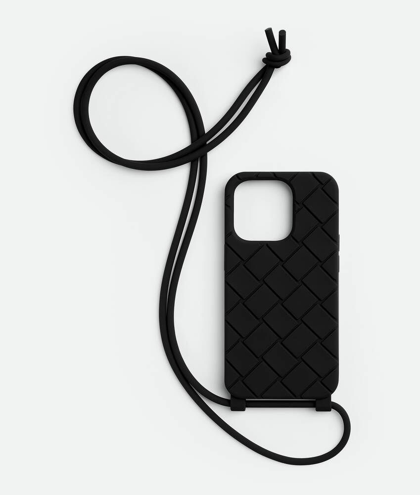 Bottega Veneta® Iphone 14 Pro Case On Strap in Black. Shop online now.