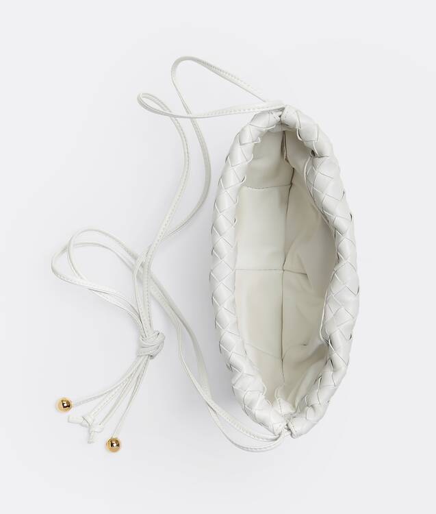 Bottega Mini Pouch in Chalk. Shop online now.