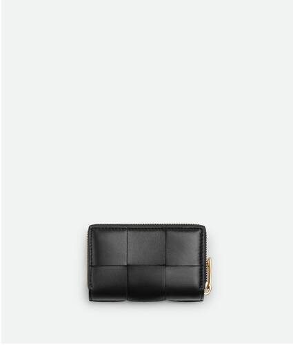 Pink Bottega Veneta Intrecciato The Mini Pouch Crossbody Bag, Bottega  Veneta Black Woven Leather Zip Around Card Holder Wallet