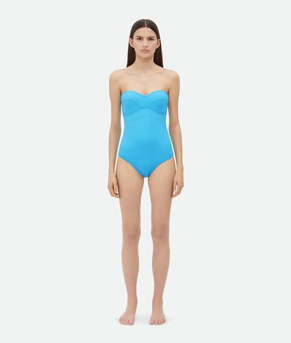 Stretch Nylon Bustier Swimsuit