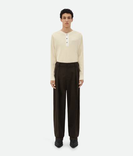 Display a large version of the product image 1 - Viscose And Silk Criss-Cross Pleated Pants